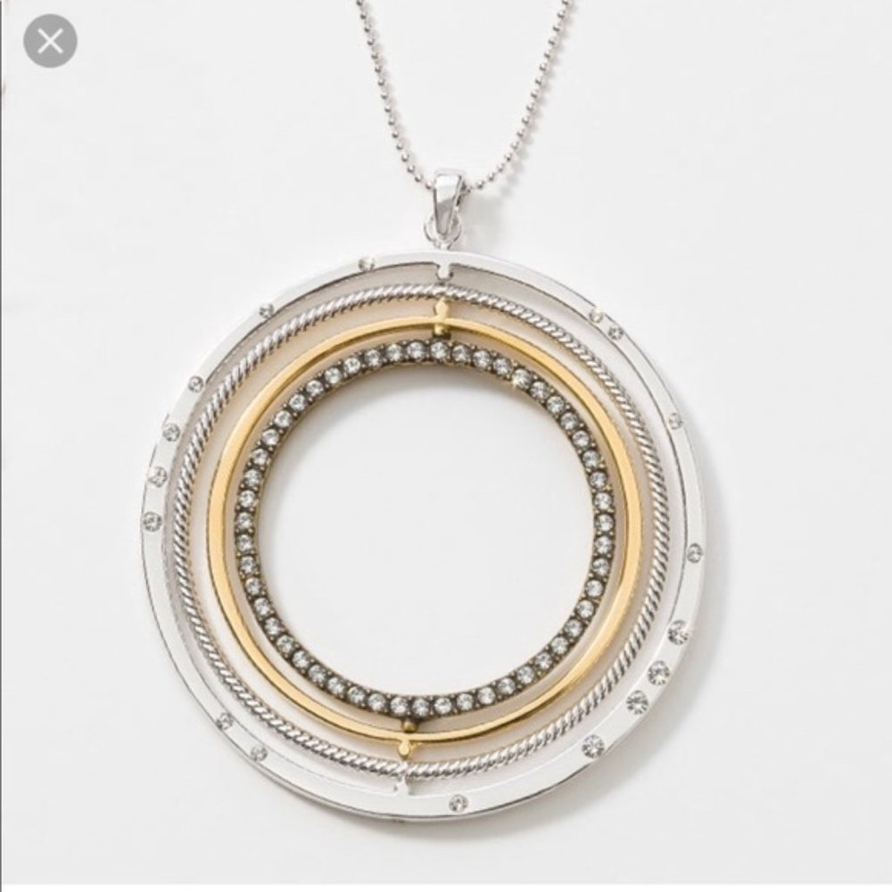 TOUCHSTONE BY SWAVORSKI ROUND AND ROUND PENDANT